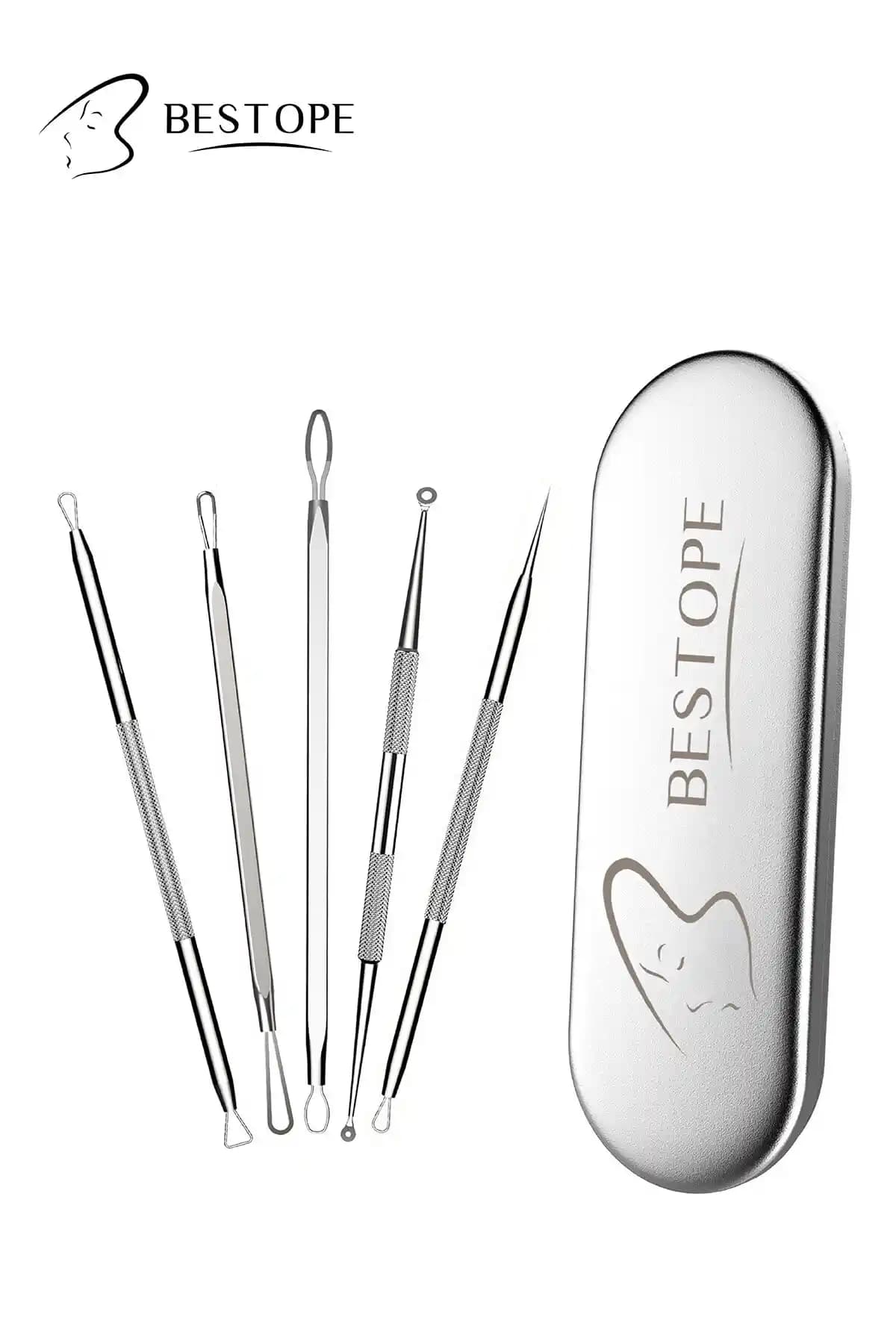 Bestope 5'li Cerrahi Sınıf Paslanmaz Çelik Siyah Nokta Temizleme Kiti