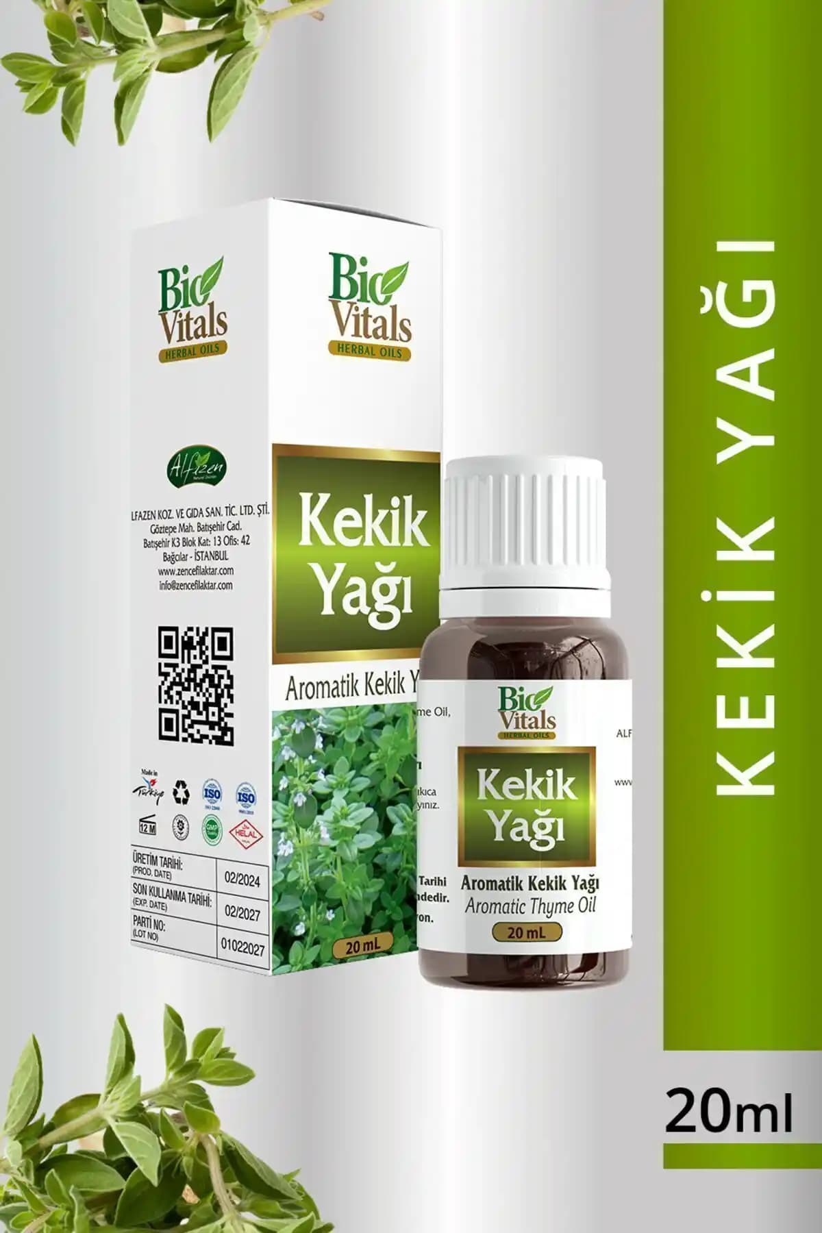 Bio Vitals Kekik Yağı 20ml Doğal Aromaterapi ve Cilt Bakımı İçin Güvenilir Seçenek