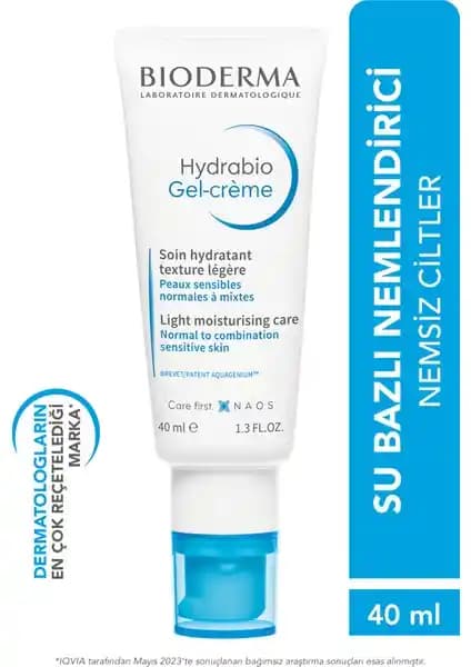 Bioderma Hydrabio Gel-Cream Kuru ve Hassas Ciltler İçin Hafif Nemlendirme Çözümü