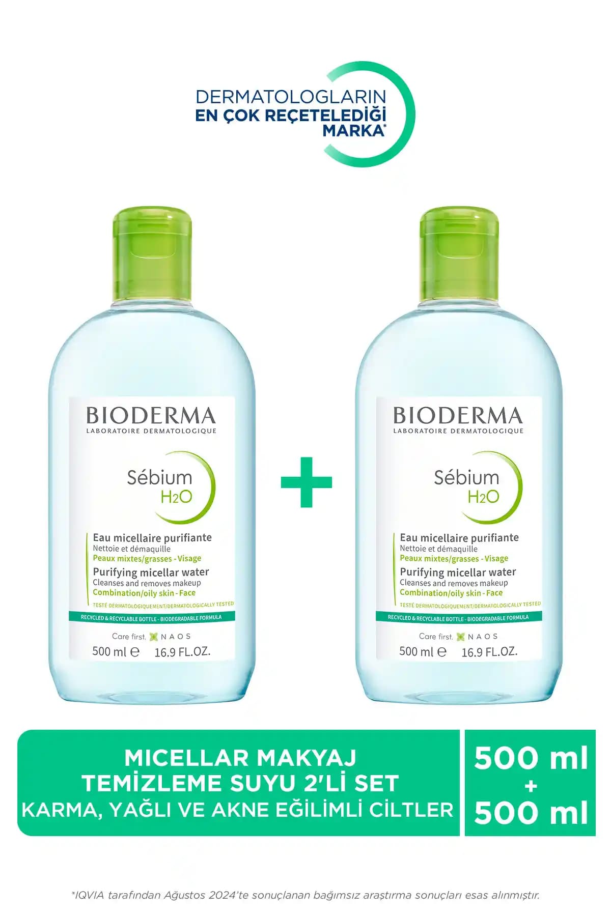 Bioderma Sebium H2O Micellar Temizleme Suyu Karma ve Yağlı Ciltler İçin Uygun