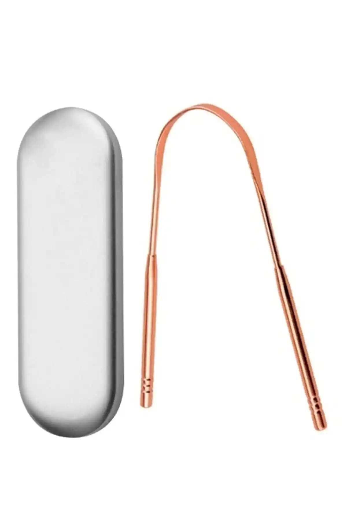 Canderel Metal Gold Paslanmaz Çelik Dil Temizleme Aparatı Sağlıklı Ağız Bakımı İçin