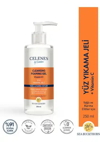 Celenes Sea Buckthorn Temizleme Jeli: Yağlı ve Karma Ciltler İçin Doğal Temizlik Çözümü