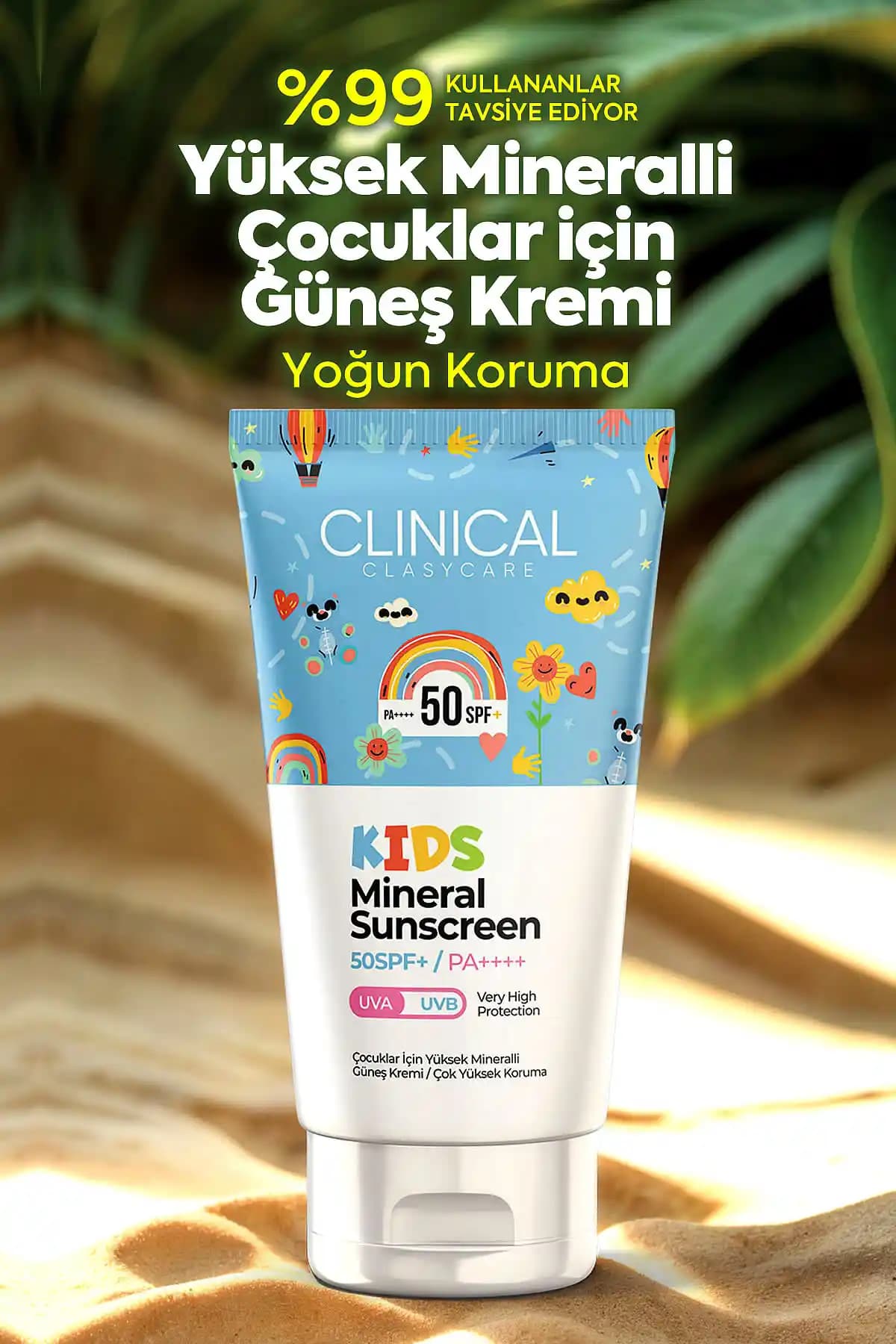 Clasy Care Klinik Güneş Koruyucu Krem Çocuklar İçin SPF 50+ Mineral Güneş Koruyucu