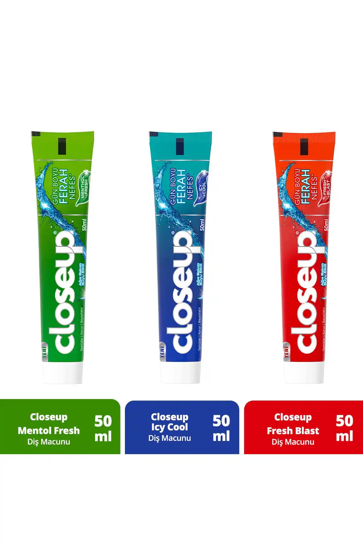 Closeup Diş Macunu Serisi Fresh Blast Icy Cool ve Mentho Özellikleri ve Faydaları