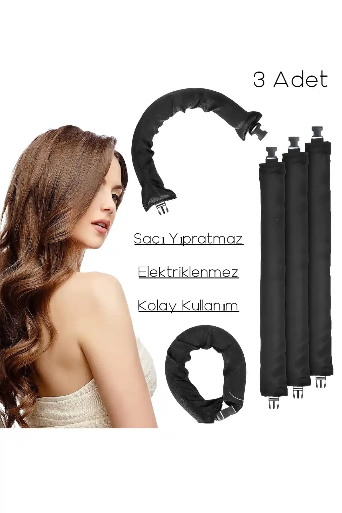 Deko Dekor Siyah Saten Saç Şekillendirici ile Doğal ve Şık Saçlar İçin Pratik Çözüm