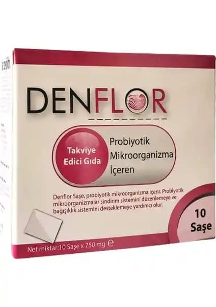 Denflor Probiyotik 10 Saşe Bağırsak Sağlığını Güçlendiren Pratik Takviye Edici Gıda