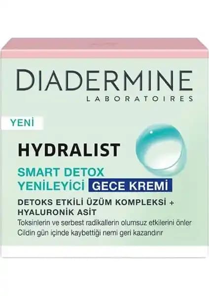 Diadermine Hydralist Smart Detox Yenileyici Gece Kremi İncelemesi ve Faydaları