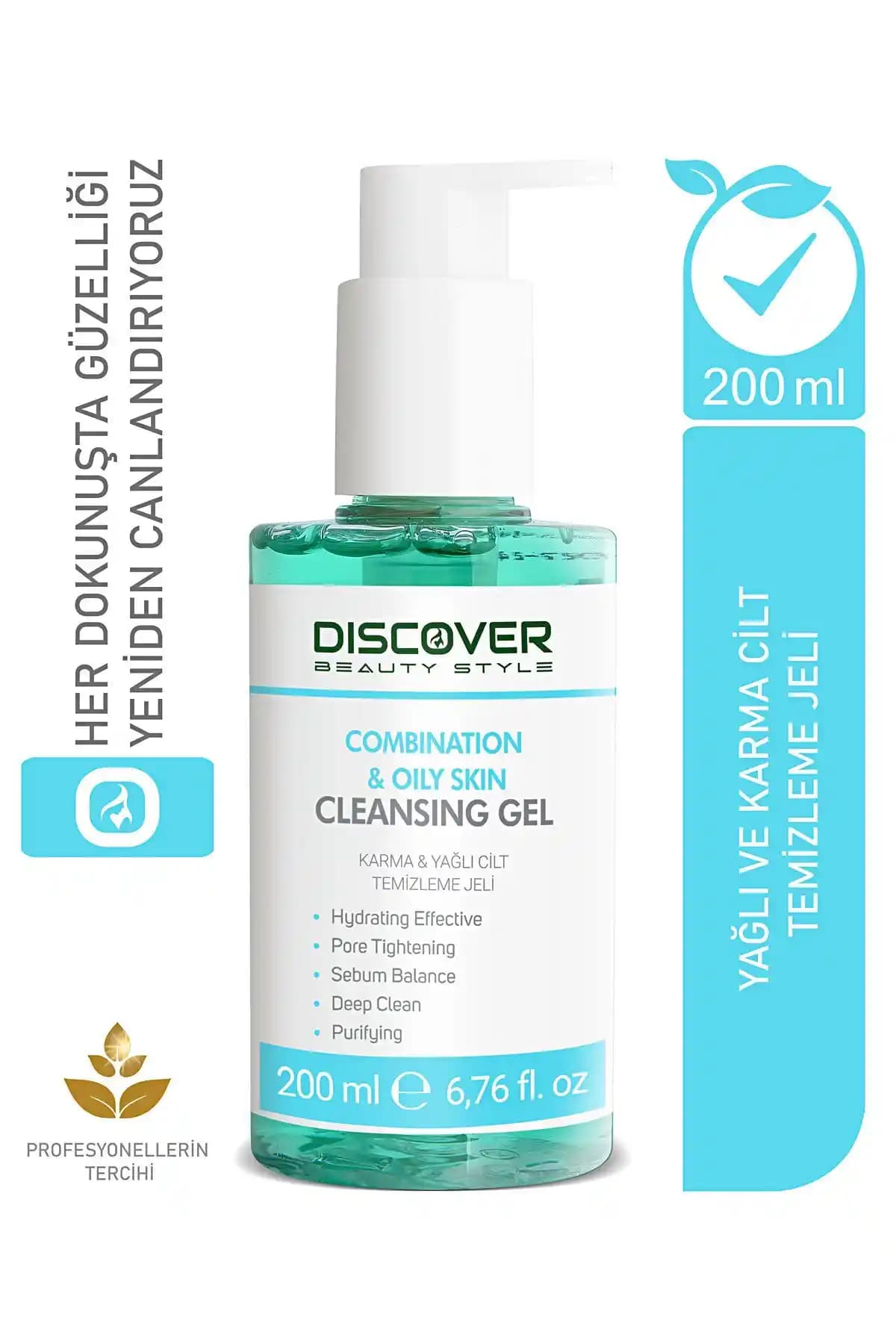 Discover Beauty Style Salisilik Asit Yüz Temizleme Jeli Yağlı ve Karma Ciltler İçin Gözenek Sıkılaştırıcı