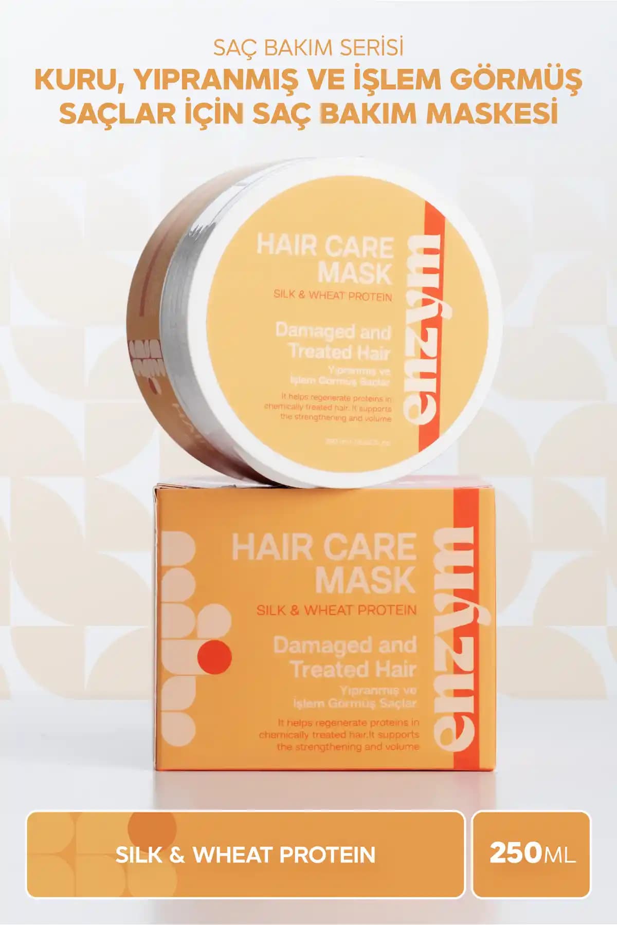 ENZYM COSMETICS Kuru ve Yıpranmış Saçlar İçin Derinlemesine Onarıcı ve Besleyici Maske