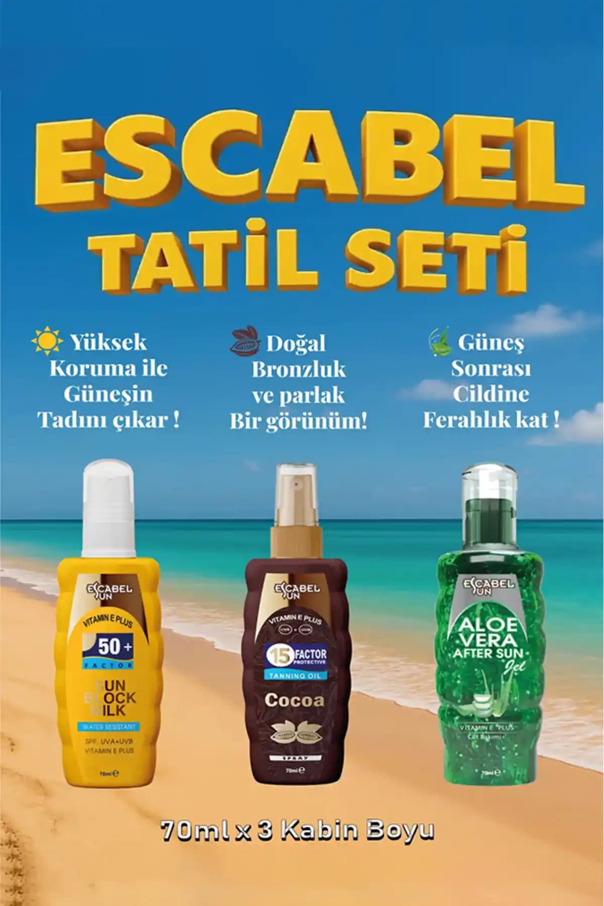 Escabel Güneş Kremi Tatil Seti: Yaz Tatili İçin Kapsamlı Güneş Koruma ve Bakım Çözümü