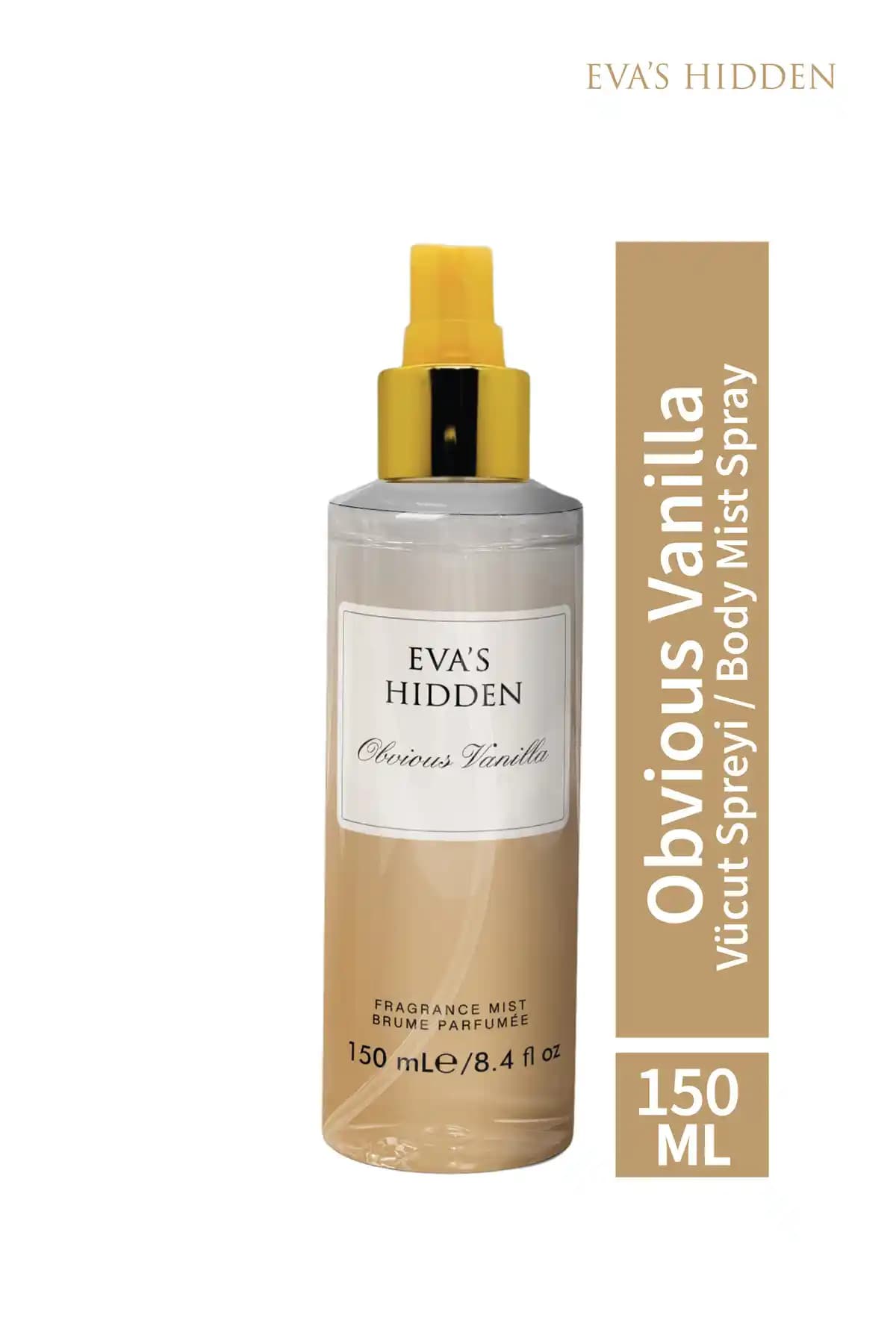 Evas Hidden Body Mist Obvious Vanilla: Hafif ve Doğal Vanilya Kokulu Günlük Kullanım Spreyi