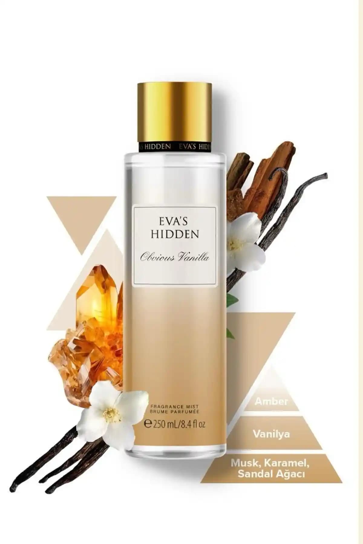 EVAS HIDDEN Body Mist Obvious Vanilla: Kalıcı ve Ferah Vanilya Kokusu Sunan Pratik Sprey