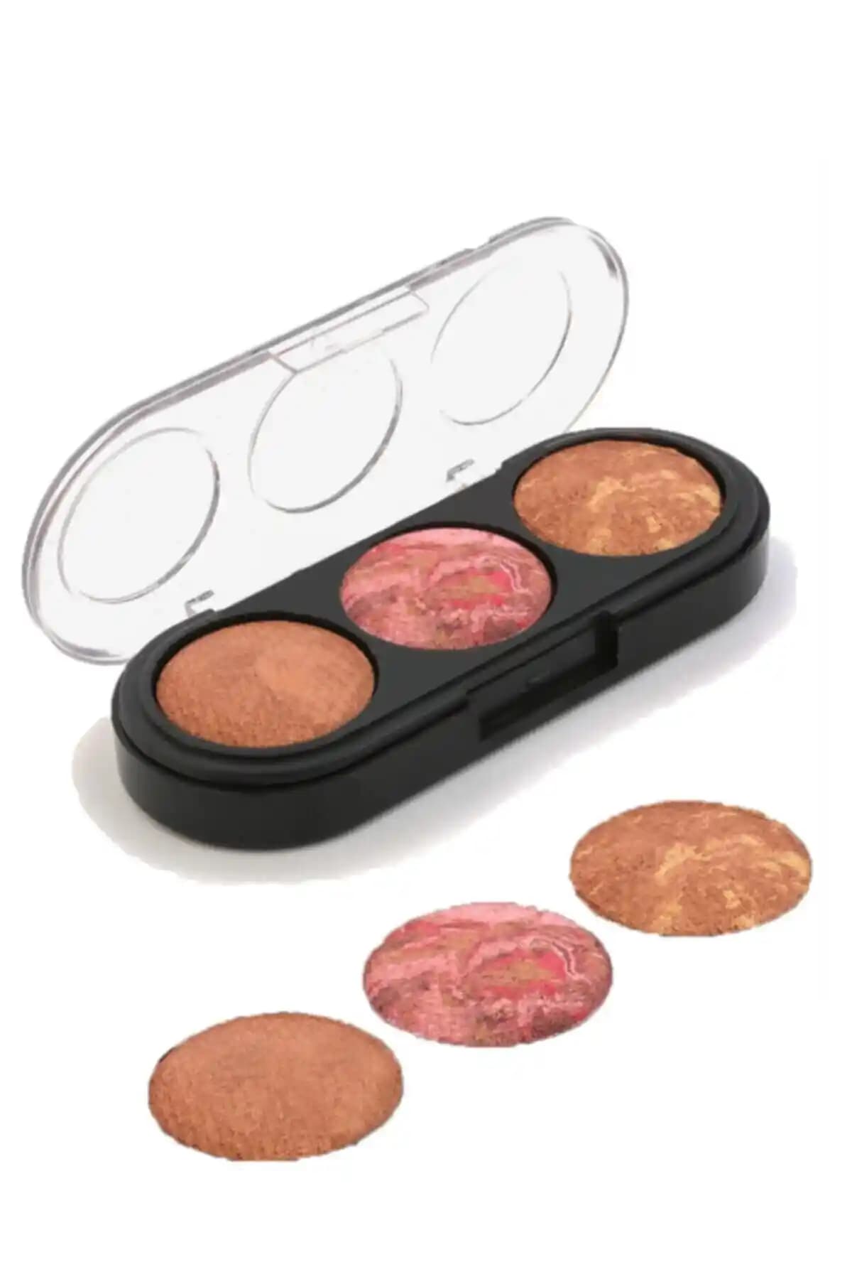EZF Profesyonel 3'lü Terracotta Allık ile Doğal ve Işıltılı Makyaj Deneyimi