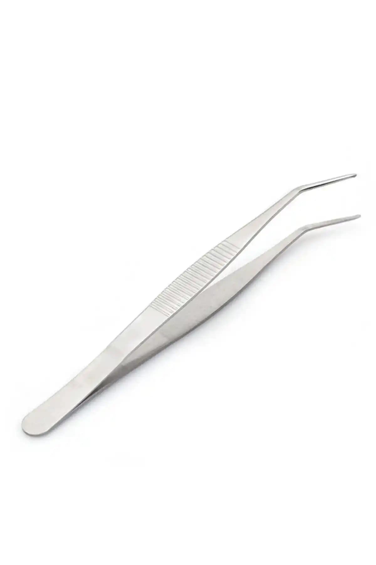 Genel Markalar Paslanmaz Çelik Eğri Uçlu Sülük Tutma Cımbızı 16 cm Sağlık ve Veterinerlik