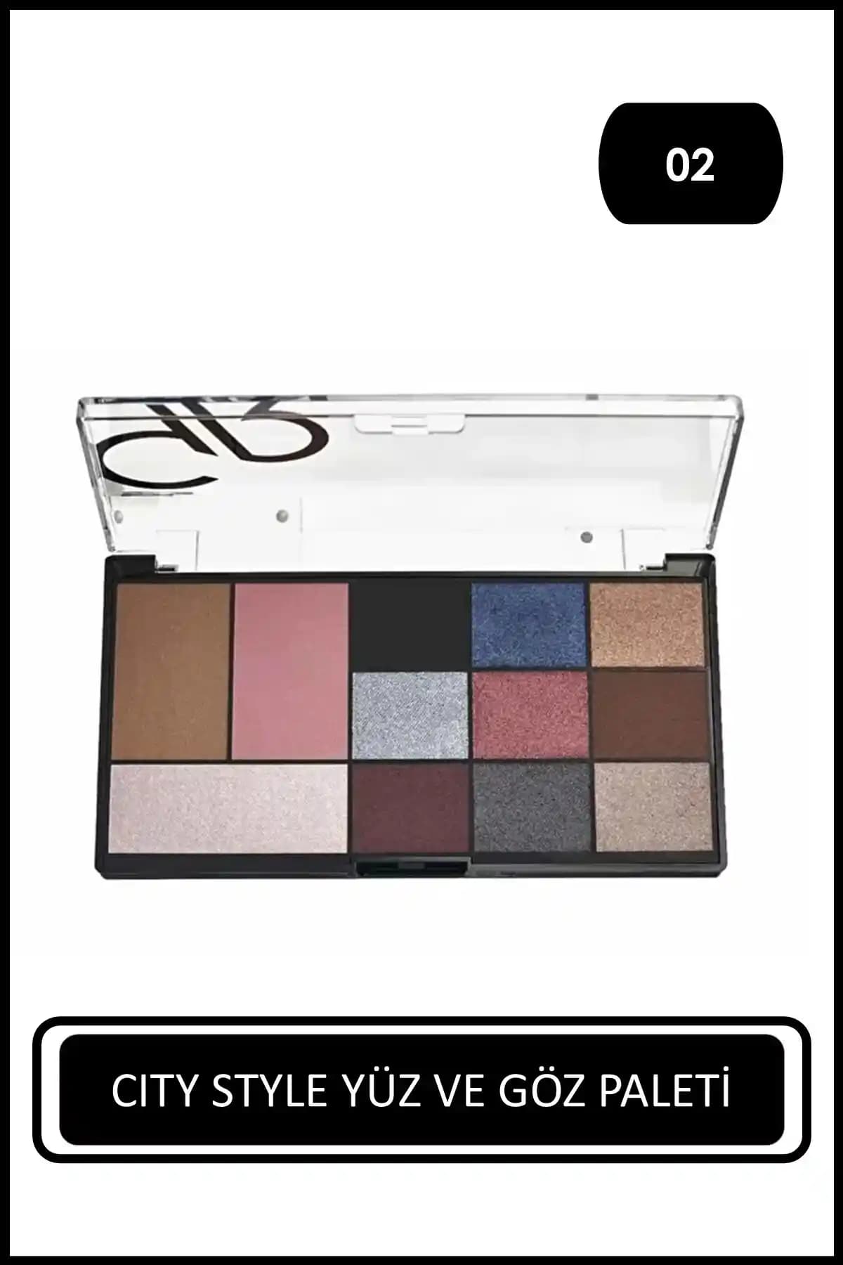 Golden Rose City Style Palette 02 Smokey Çok Fonksiyonlu Makyaj Paleti Türkiye Üretimi