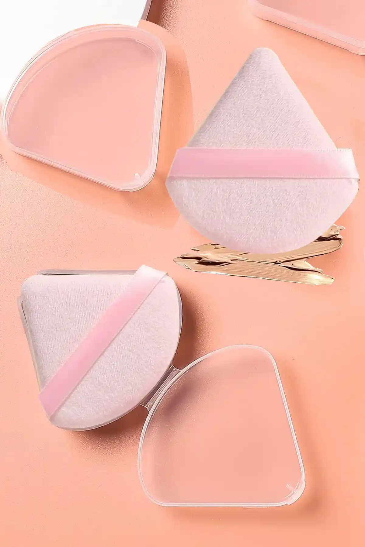 H&E LUXURY DESIGN Hijyenik Saklama Kutulu Pudra Fondöten ve BB Krem Uygulama Seti