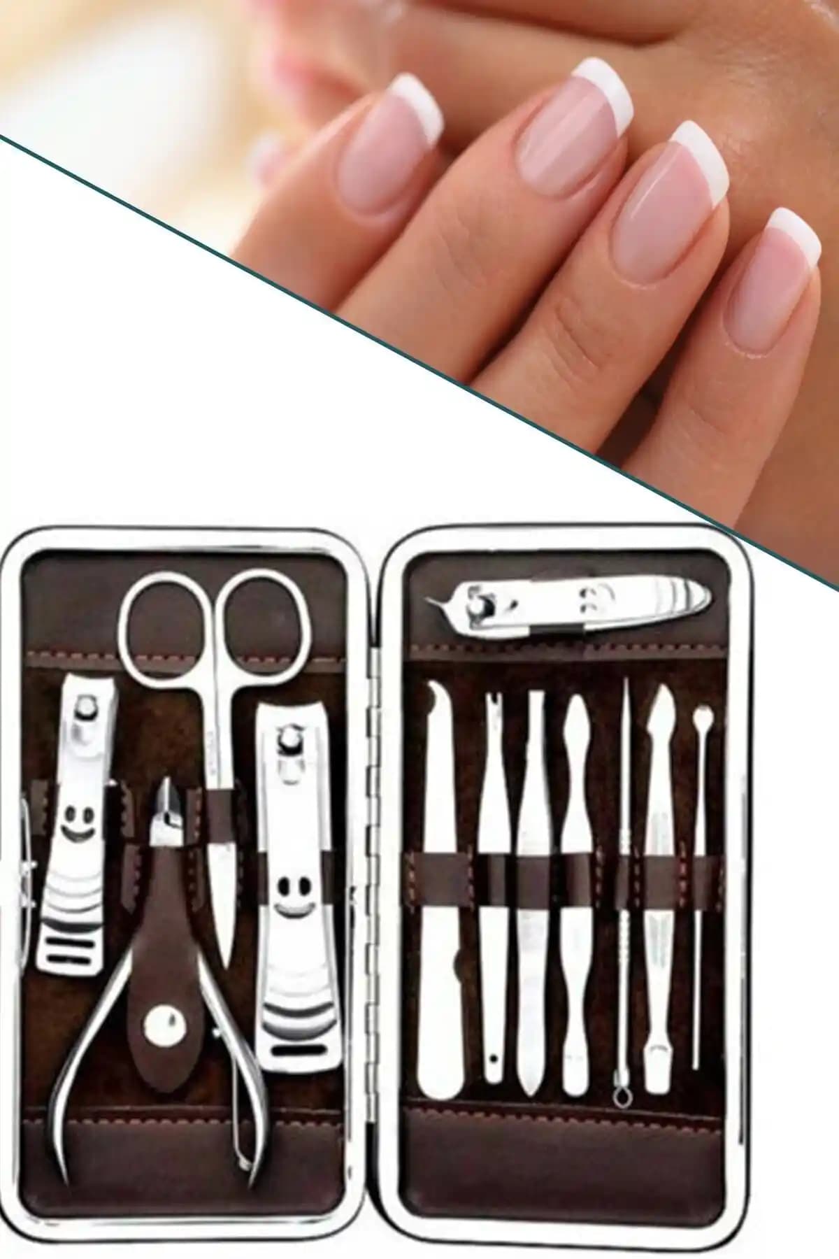 İBOVİA Çantalı Tırnak Bakım Seti: 12 Parça Pratik ve Taşınabilir Kişisel Bakım Çözümü