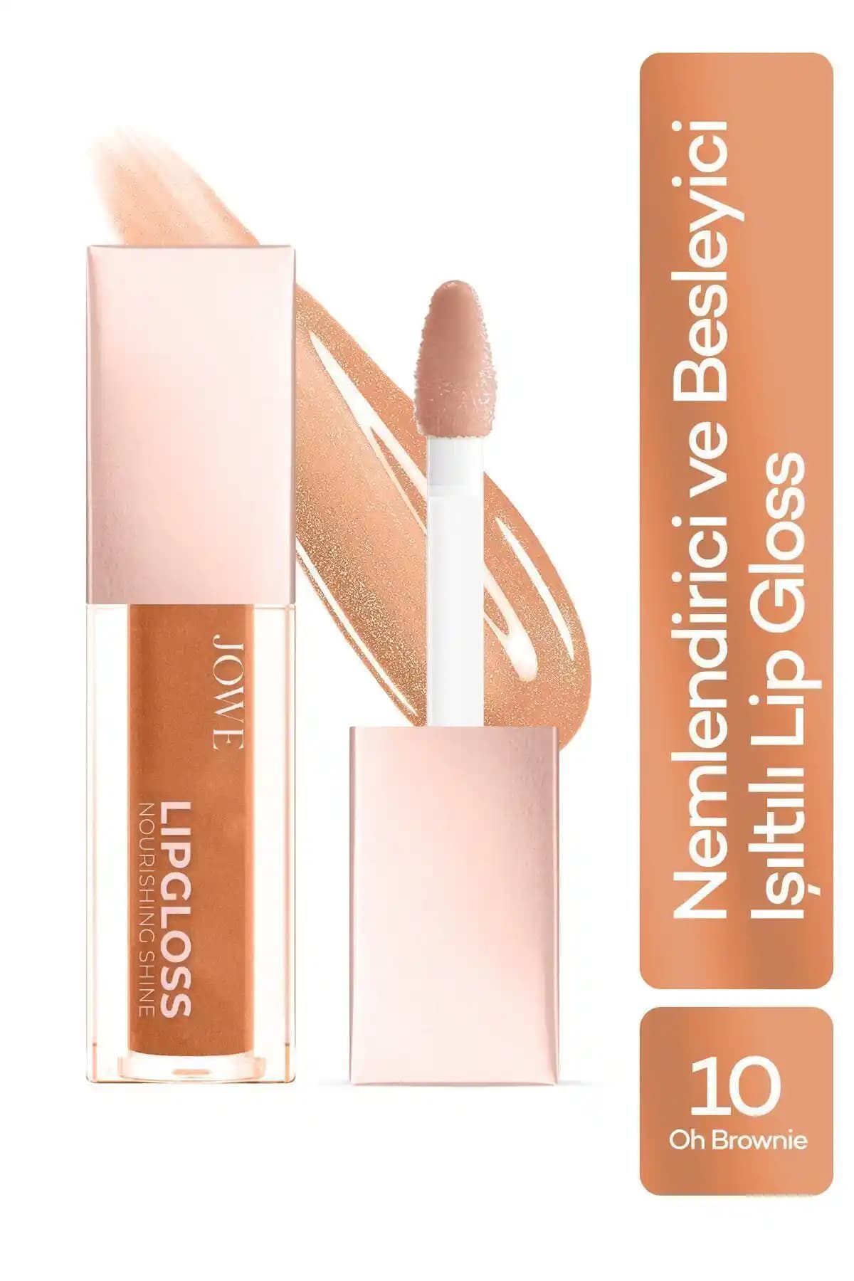 JOWE Nourishing Shine Lip Gloss 10 Oh Brownie ile Doğal ve Parlak Dudaklar Yaratın