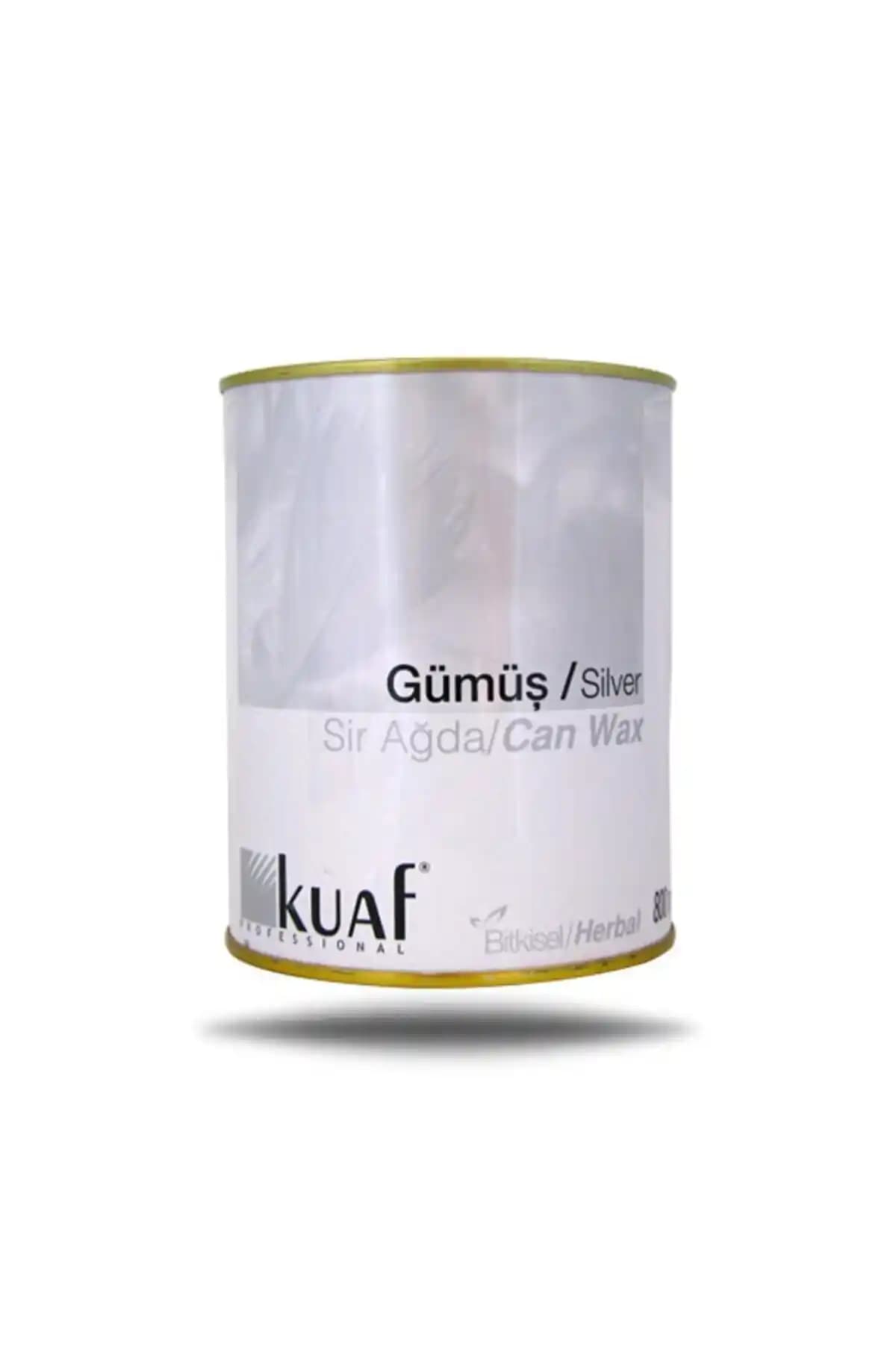 Kuaf Konserve Sir Ağda Gümüş Silver 800 ml Doğal ve Organik İçeriklerle Tüy Azaltıcı Ağda