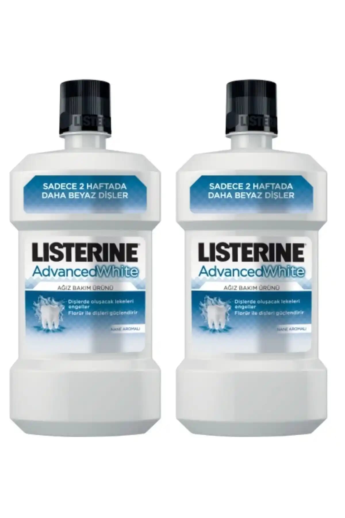 Listerine Advanced White 500 ml: Güçlü ve Klinik Olarak Kanıtlanmış Diş Beyazlatıcı Ağız Gargarası