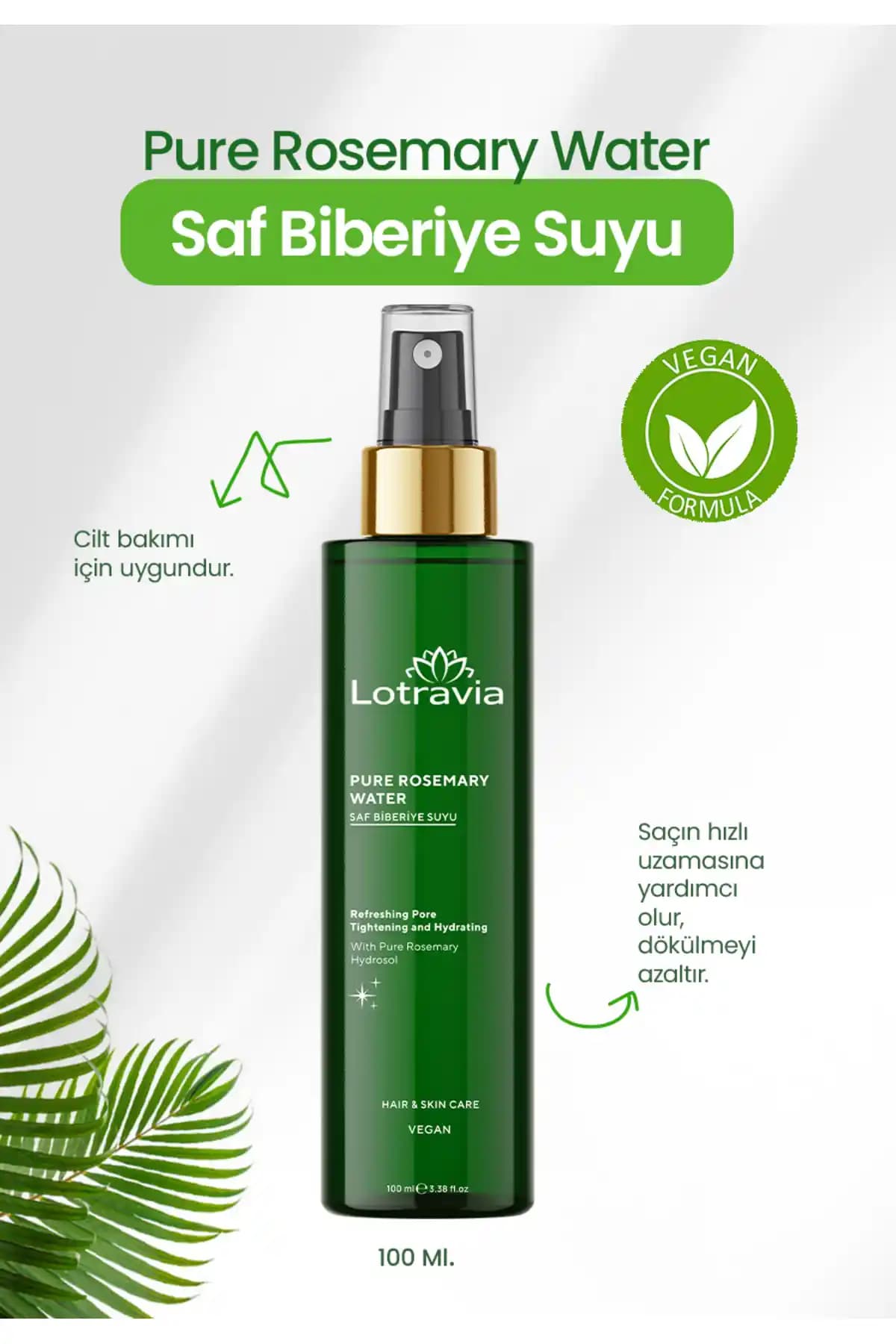 Lotravia Biberiye Suyu Saç Toniği: Doğal ve Etkili Saç Bakım Çözümü