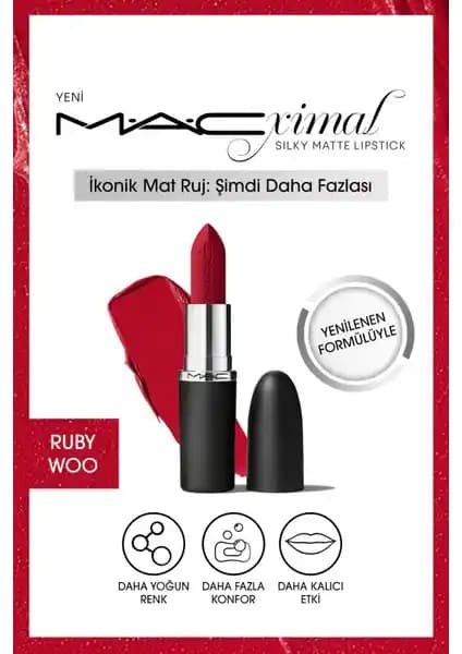 MAC Ximal Silky Matte Ruj: Yoğun Renk ve Bakım Sunan Modern Mat Ruj