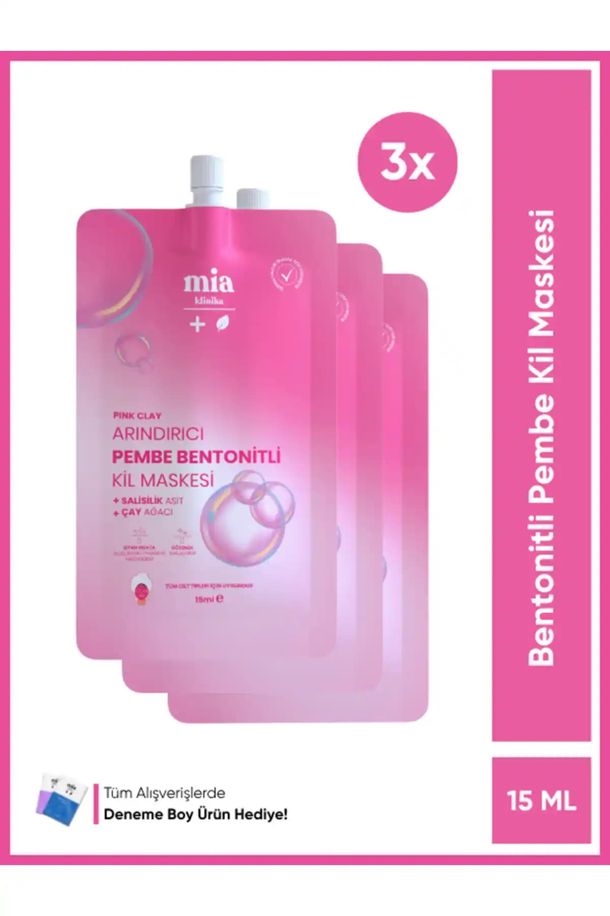 Mia Klinika Pembe Kil Maskesi Siyah Nokta ve Gözenek Sıkılaştırıcı Özellikleriyle