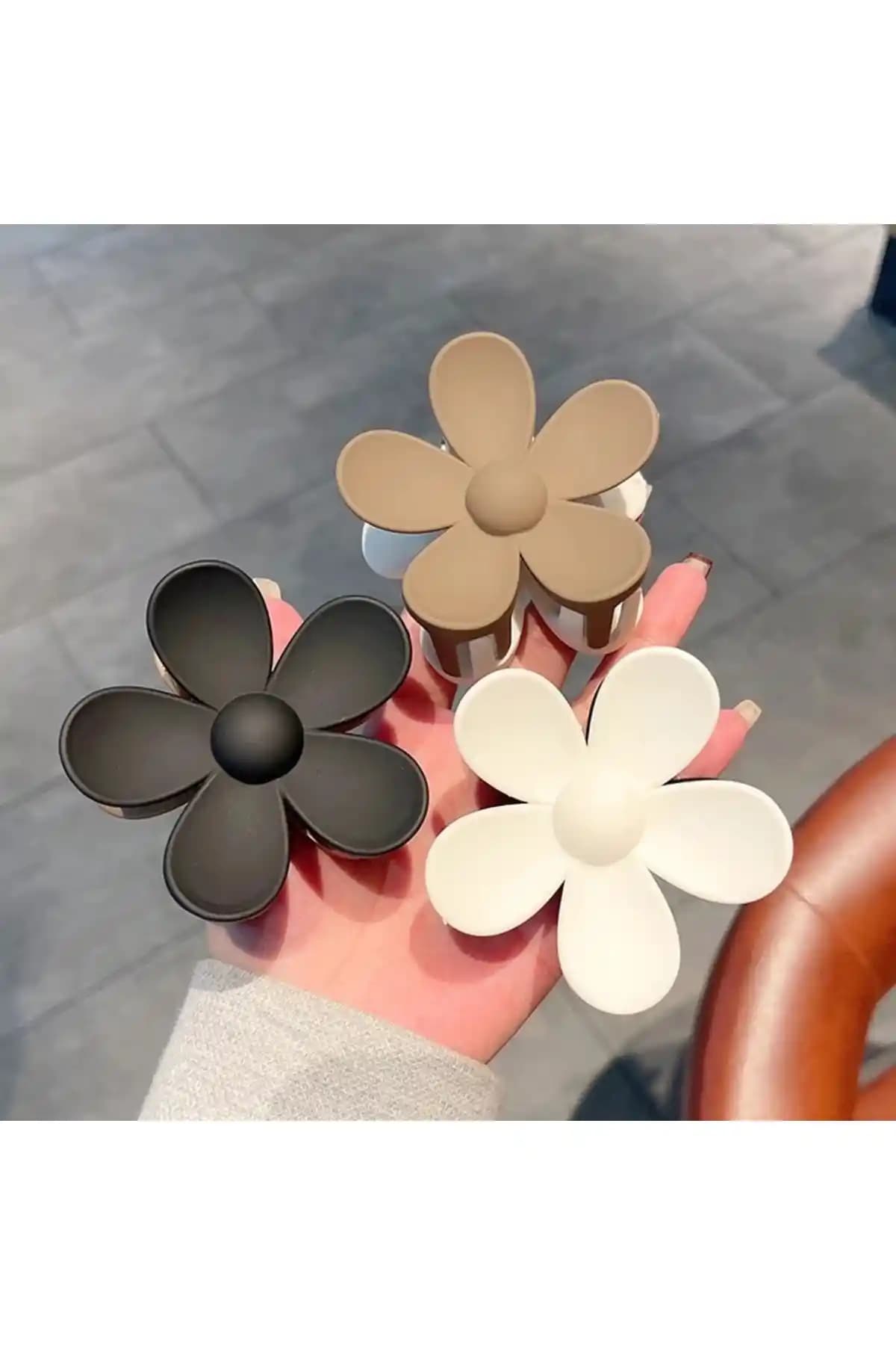 Monalisa Kadın Papatya Kahverengi Mandal Toka Seti: Estetik ve Dayanıklı Saç Aksesuarları