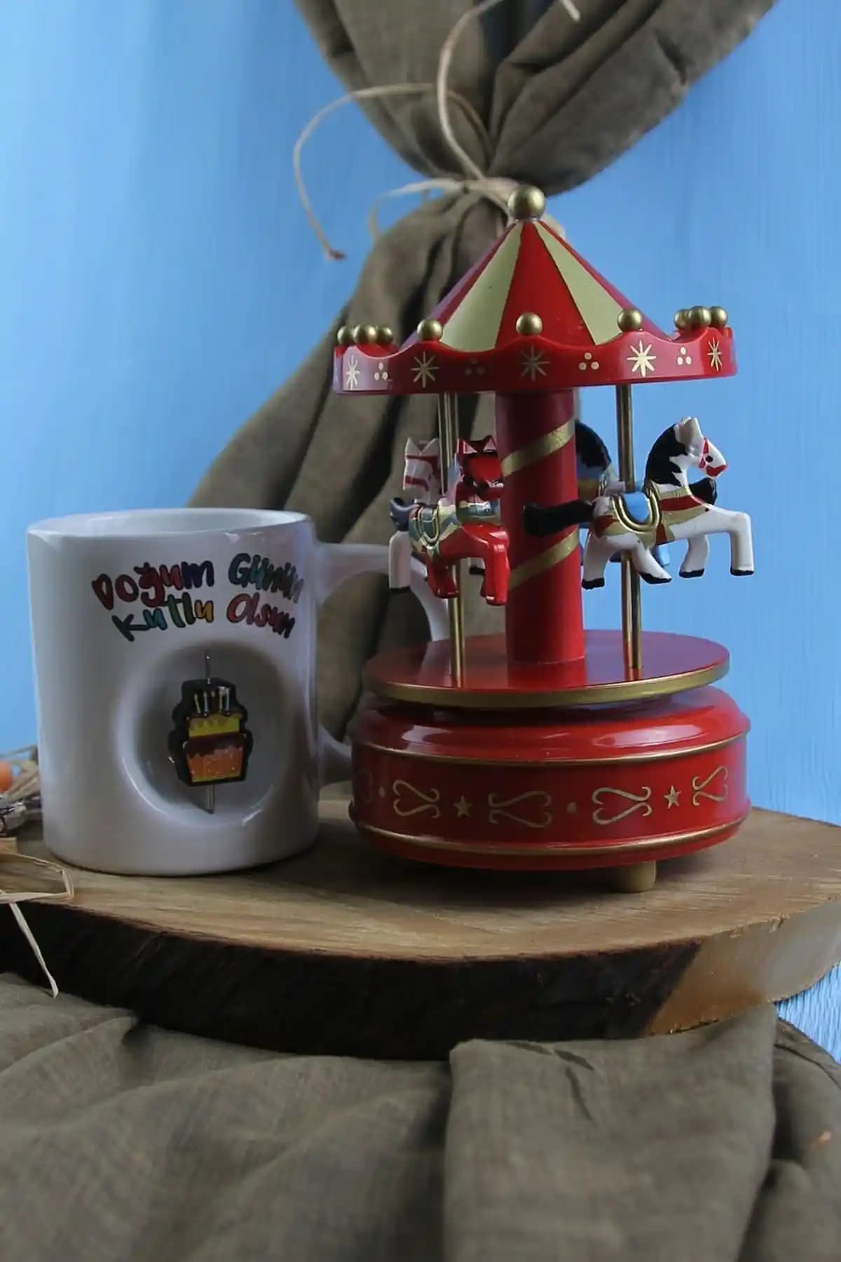 Moryconcept Doğum Günü Kupa Seti Kırmızı Nostaljik Dekoratif Hediye Alternatifi