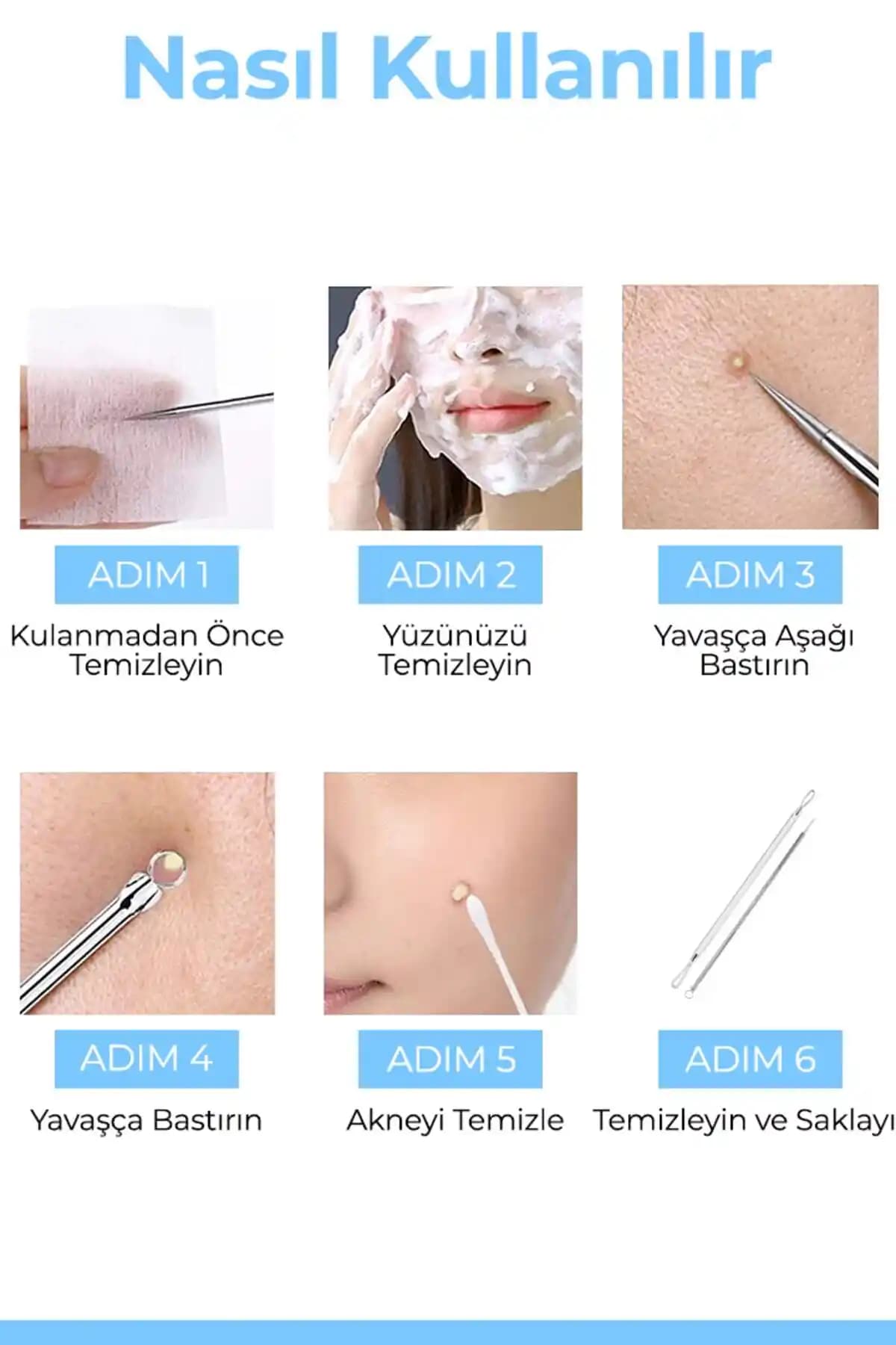MUJGAN Akne ve Siyah Nokta Temizleyici Komedon Seti Cilt Bakımında Yeni Yaklaşım