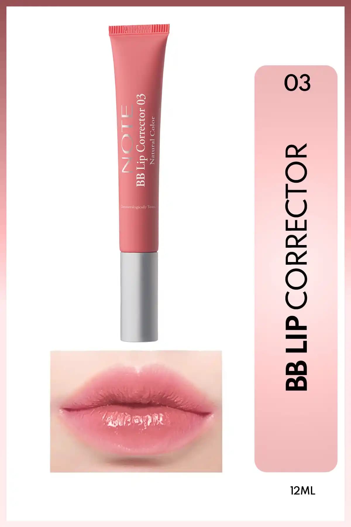 Note Cosmetics BB Lip Corrector Dudak Renk Eşitleyici ve Nemlendirici Parlaklık Sağlayan Lip Gloss