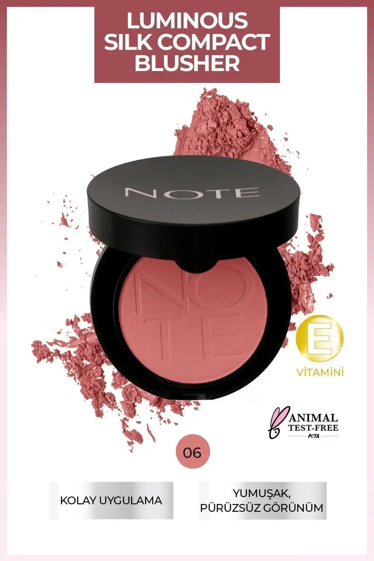 Note Cosmetics Luminous Silk Compact Allık: Doğal ve Parlak Görünüm Sağlayan Makyaj Ürünü