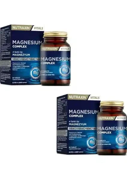 Nutraxin Magnezyum Kompleksi ve Vitamin B6 ile Destekleyici Sağlık Takviyesi Ürünü