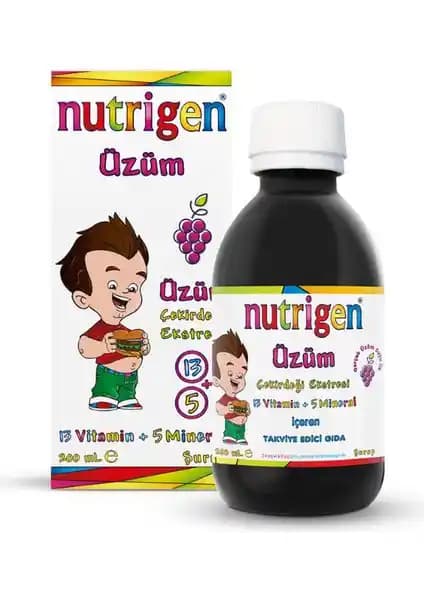 Nutrigen Üzüm Çekirdeği Ekstresi Vitamin-Mineral Şurup Çocuklar İçin Sağlıklı Gelişim Destekçisi