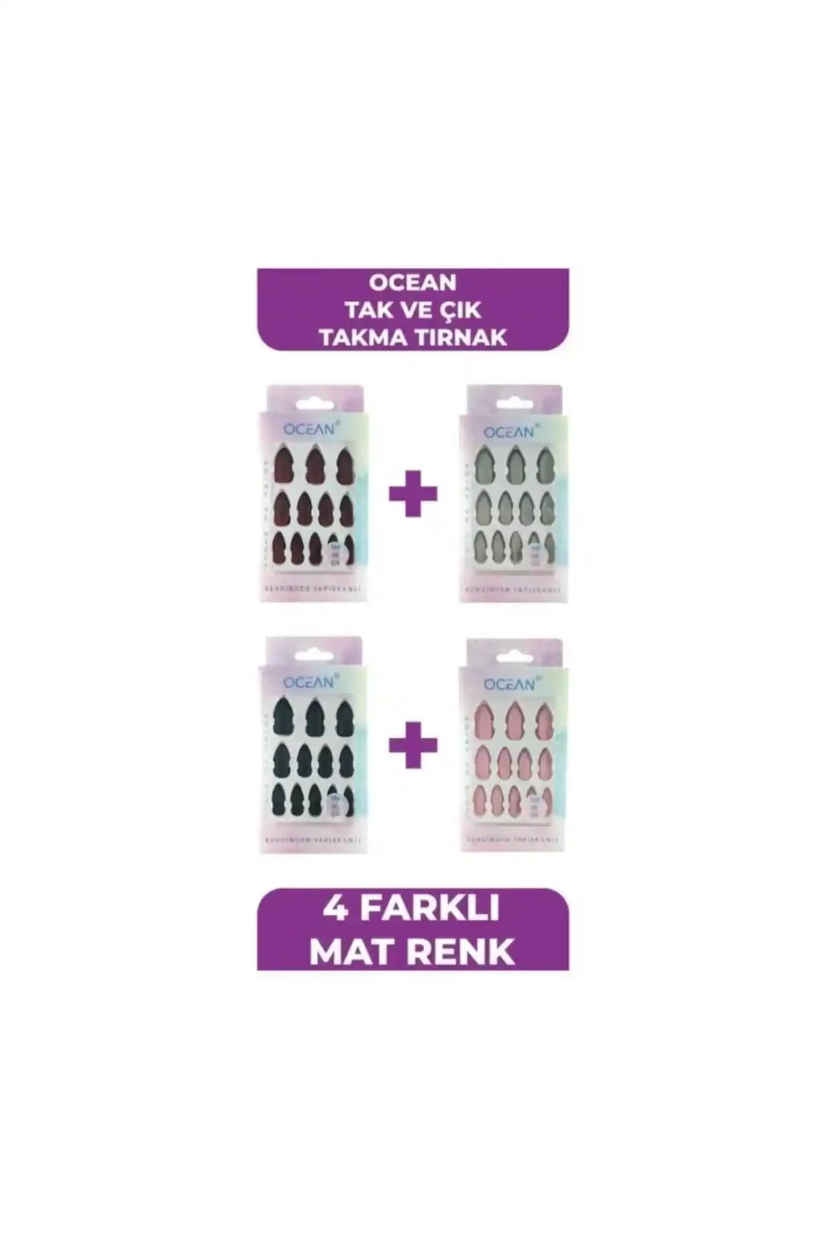 Ocean Tak Ve Çık Renkli ve Çok Fonksiyonlu Tırnak Seti Uygun Fiyatlı ve Pratik Kullanım