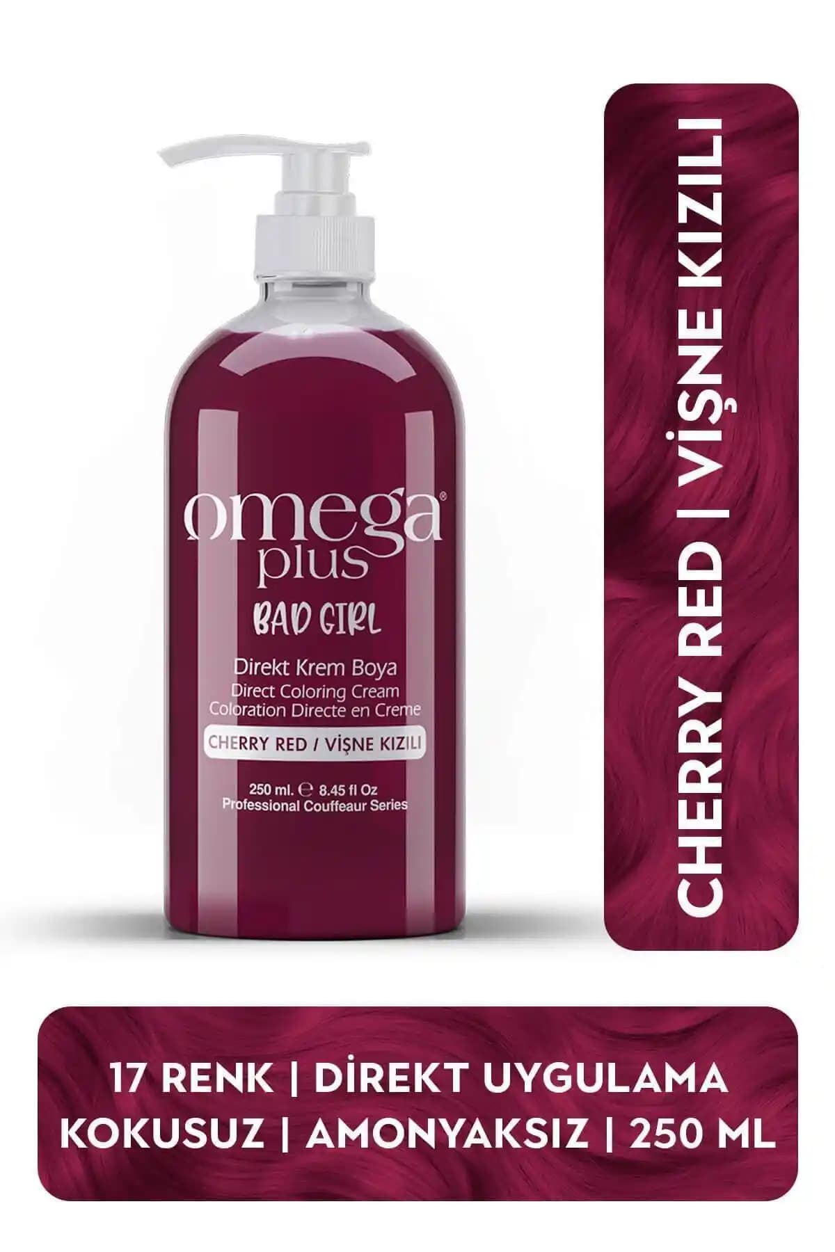 Omega Plus Bad Girl Vişne Kızılı Amonyaksız Geçici Saç Boyası Ürün Tanıtımı ve Özellikleri