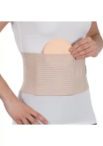 Orthosun Göbek Fıtığı Korsesi Pedli Karın Korsesi 80-90 cm ile Rehabilitasyon ve Destek