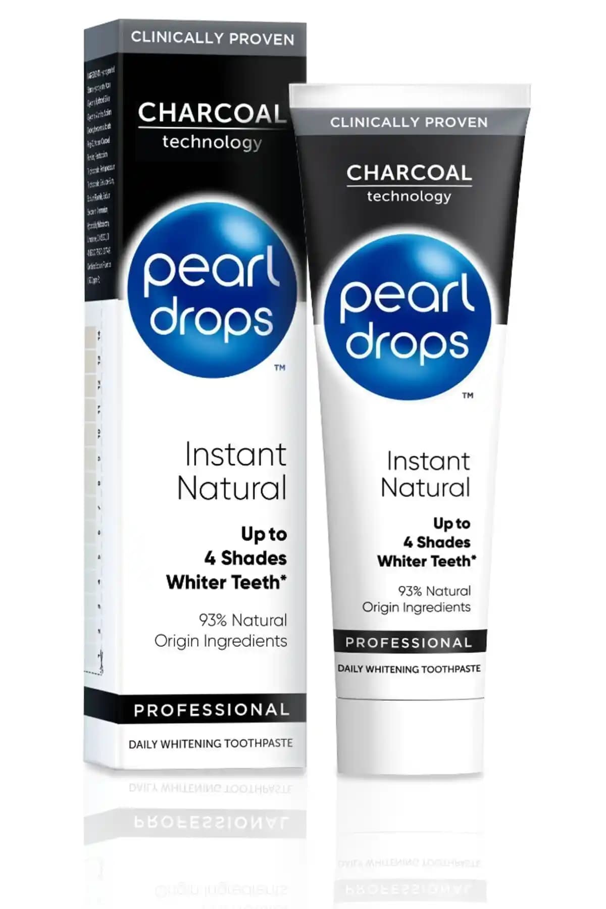 Pearl Drops Instant-Kömür ile Anında Beyazlatıcı Diş Macunu Klinik Onaylı ve Doğal İçeriklerle