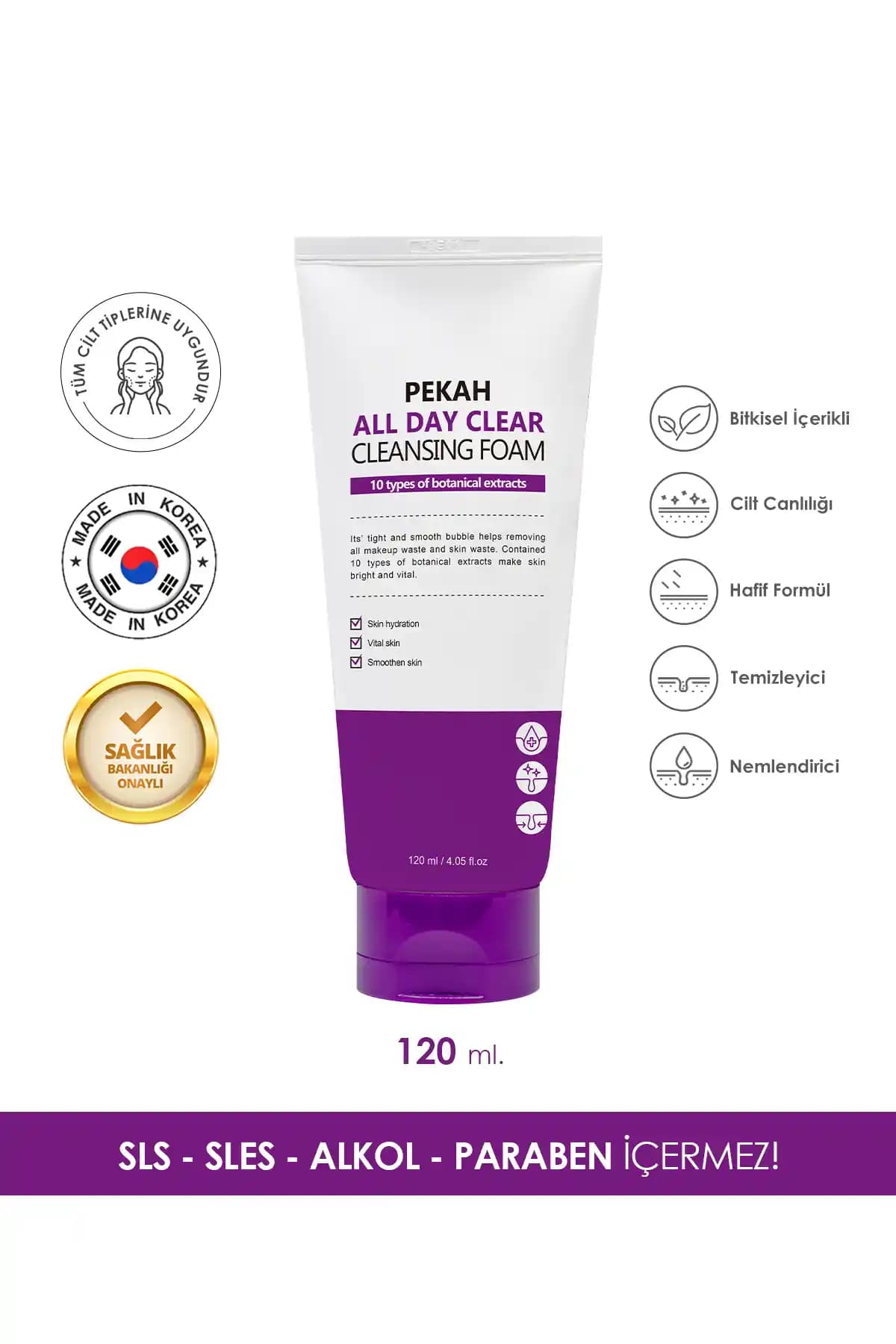 PEKAH Cildi Kurutmadan Temizleyen Köpük: Doğal ve Hassas Ciltler İçin Etkili Temizlik Ürünü