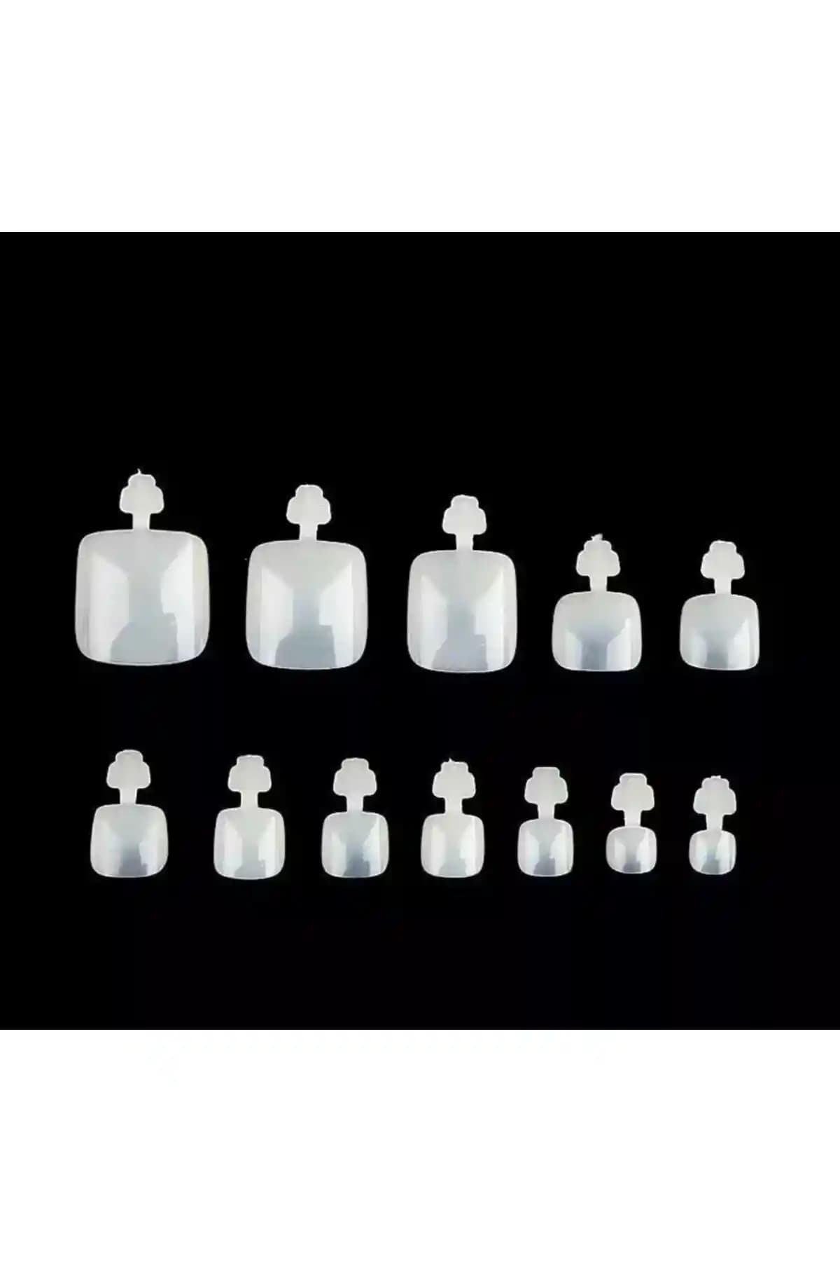 PERADİ 20 Adet Naturel Ayak Takma Tırnak Seti Estetik ve Dayanıklı Kullanım İçin