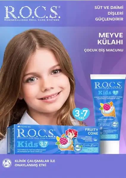 R.O.C.S. Kids Floridsiz Meyve Külahı Diş Macunu: Güvenli ve Eğlenceli Çocuk Diş Bakımı Ürünü