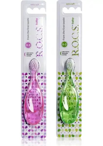 R.O.C.S. Rocs Baby 0-3 Yaş Bebek Diş Fırçası Güvenli ve Yumuşak Kıllarla Bebek Ağız Bakımı
