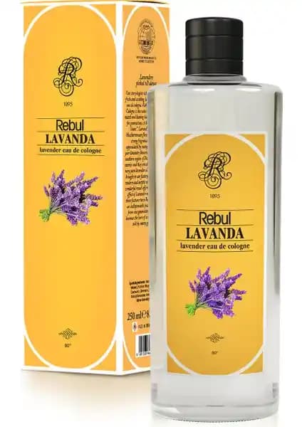 Rebul Lavanta Edc 250 ML Cam Şişe Kolonya Doğal ve Kalıcı Ferahlatıcı Koku