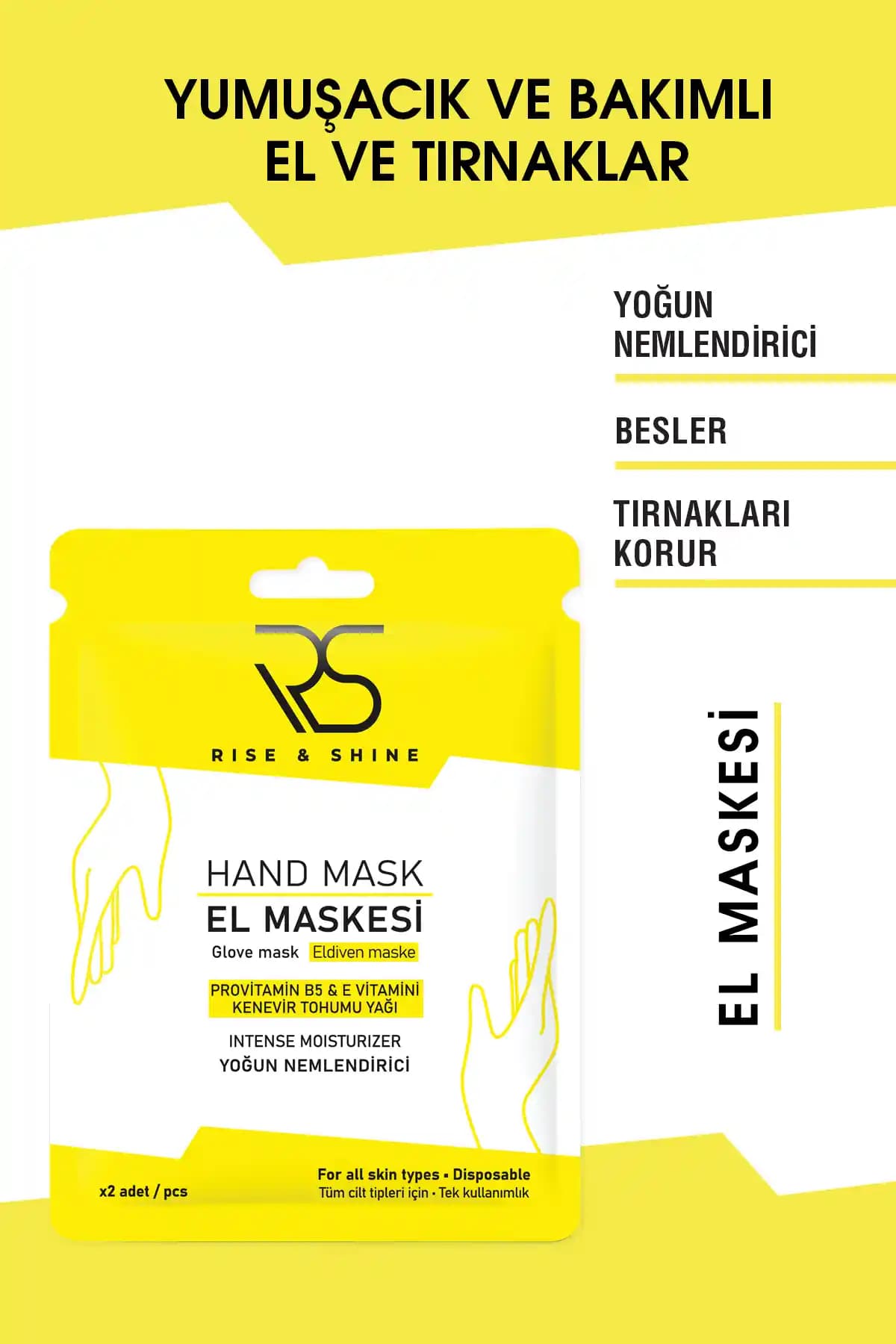 Rise and Shine Nemlendirici El Maskesi: Doğal İçeriklerle Etkili El Bakımı Çözümü