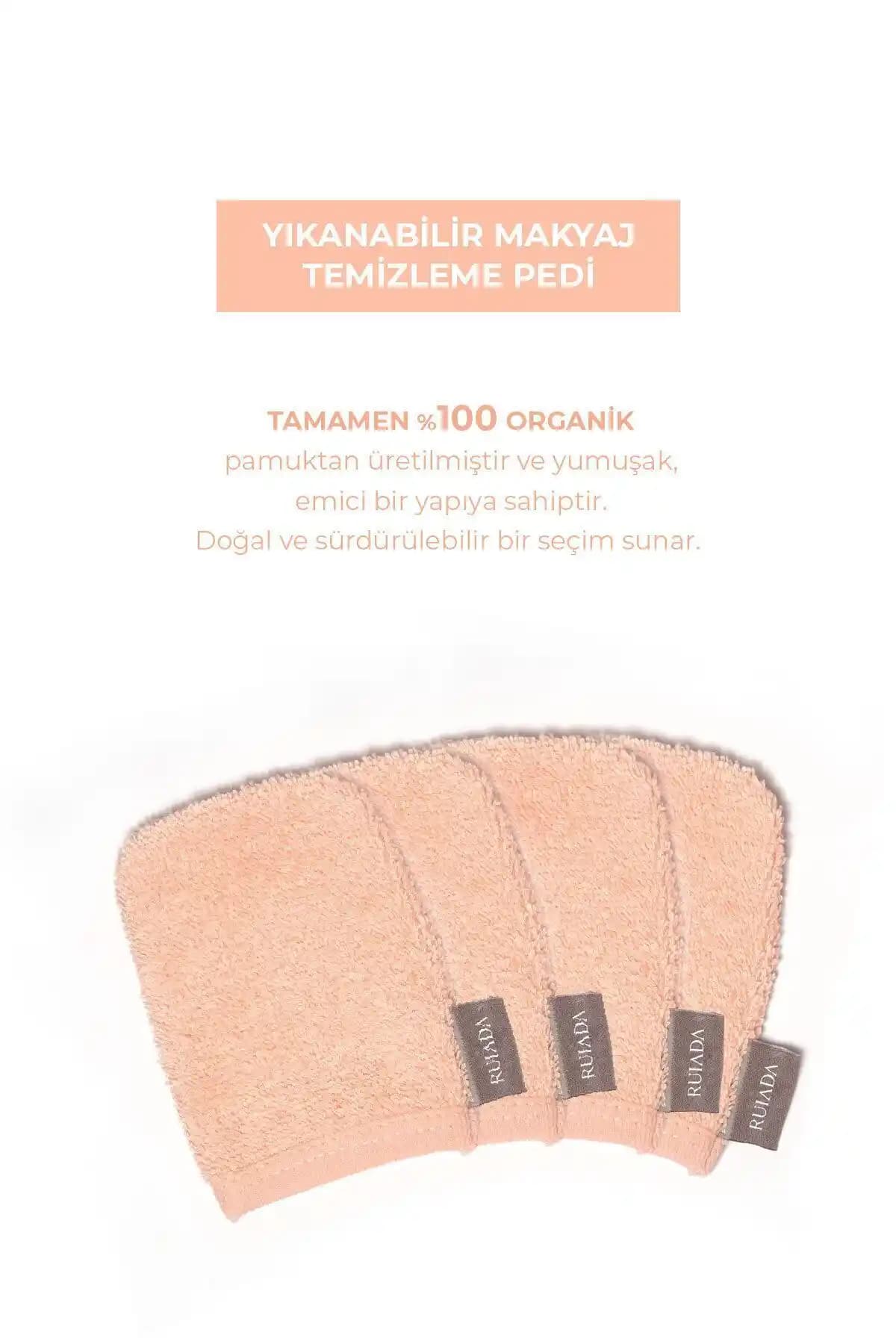 RUIADA 4'lü Yıkanabilir Makyaj Temizleme Pedi Doğal ve Sürdürülebilir Güzellik Çözümü