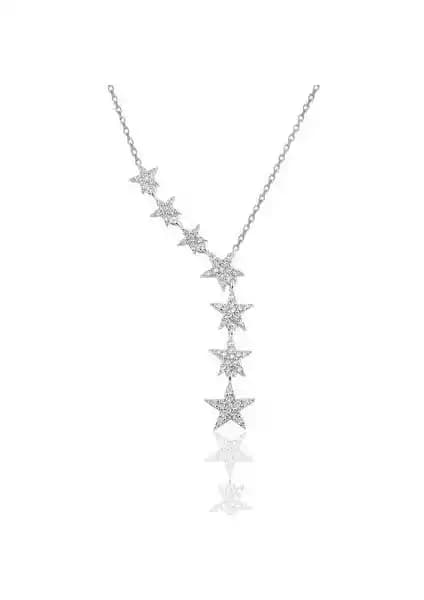 Söğütlü Silver Yıldız Motifli Rodyum Kaplama Gümüş Kolye 75-90 karakter