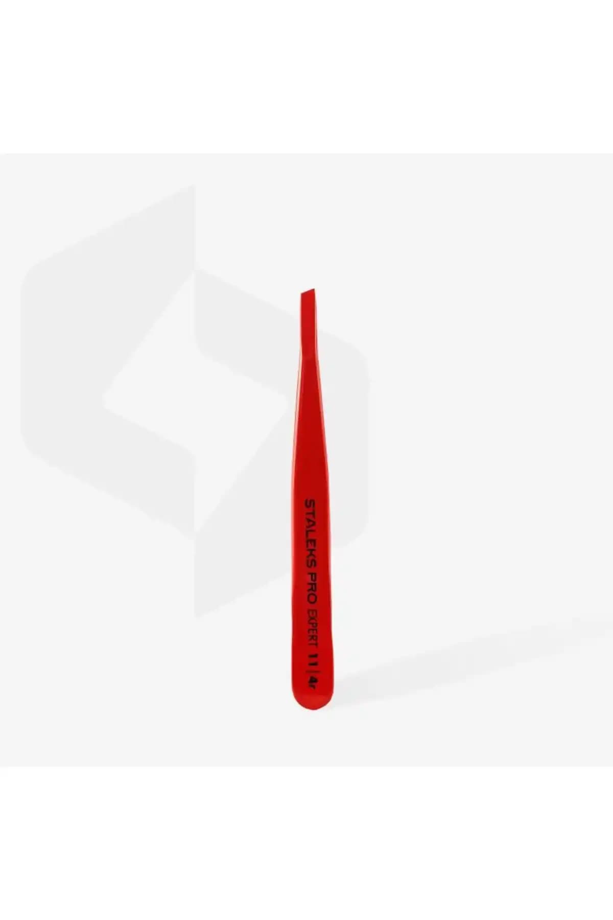 STALEKS Expert Profesyonel Kaş Cımbızı 4mm Red - Dayanıklı ve Hassas Kullanım İçin