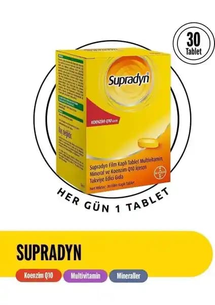 Supradyn Koenzim Q10 Multivitamin ile Günlük Enerji ve Bağışıklık Desteği Sağlama Rehberi