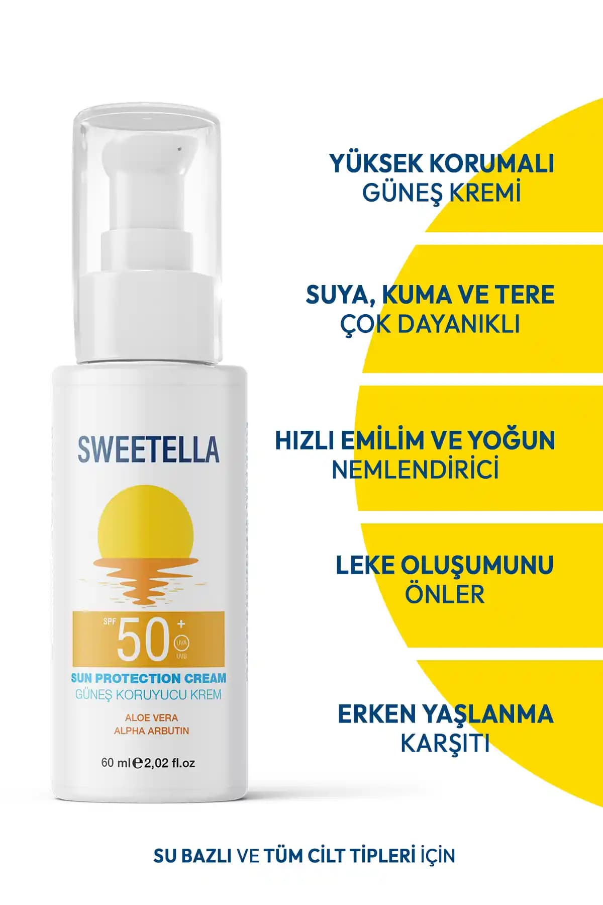 Sweetella Güneş Kremi SPF50+ ile Yüksek Koruma ve Cilt Bakımı Sağlayan Güneş Koruyucu Ürün