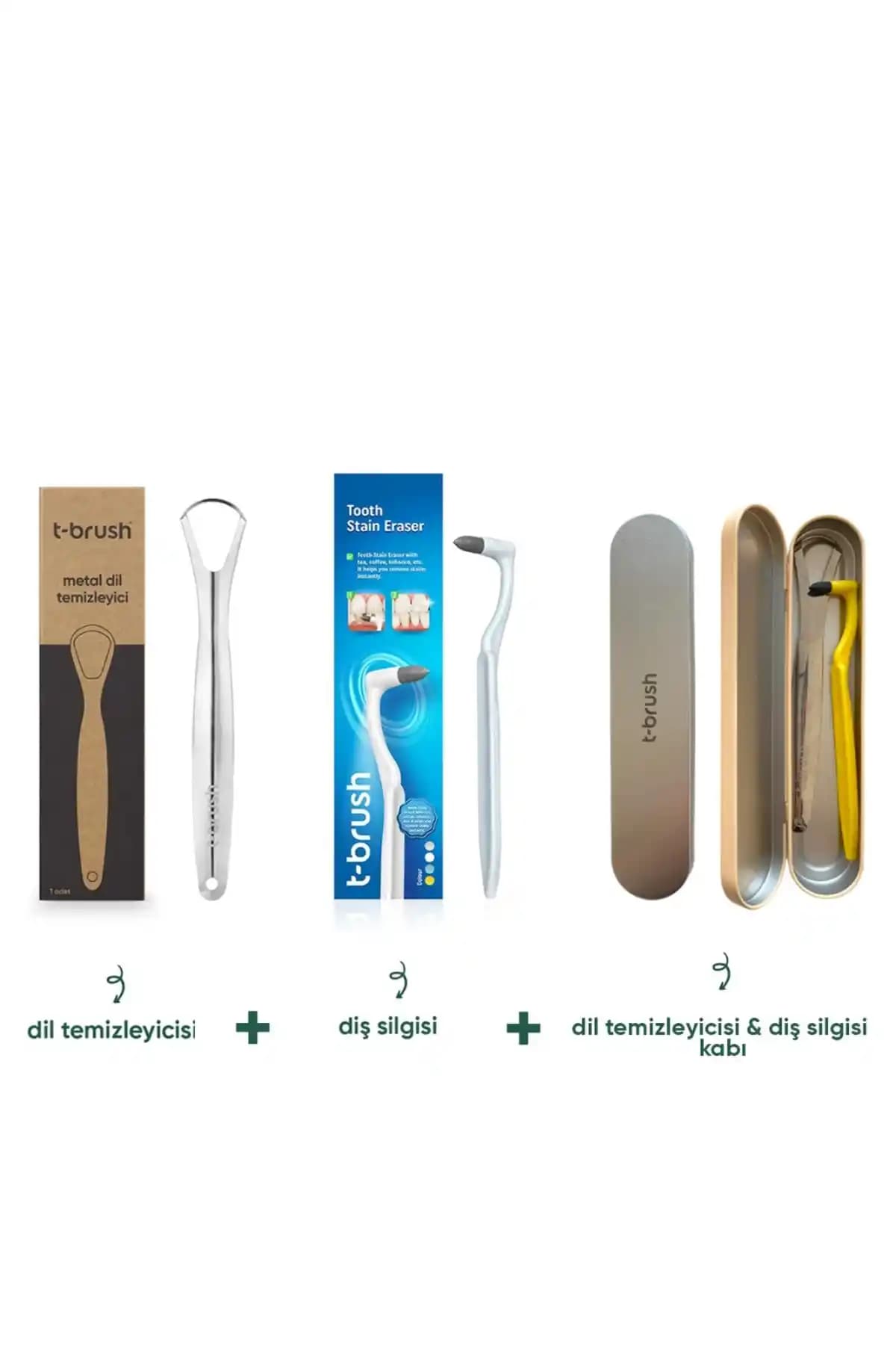 TBRUSH Metal Kaplı Dil Sıyırıcı ve Diş Silgisi: Pratik ve Dayanıklı Ağız Bakım Çözümü